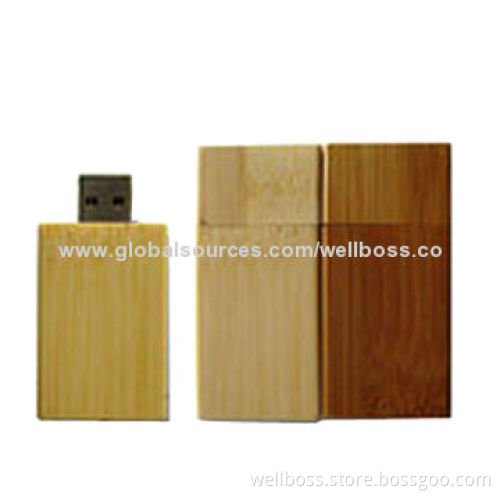 Promotional Gift USB Flash Drive with Wooden Housing, Free Samples are Offered